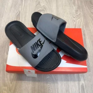 Imported Nike Victori Flip Flops Grey Black For Men (WS395) - stayhit.in