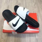 Imported Nike Victori Flip Flops White Black For Men (WS397) - stayhit.in