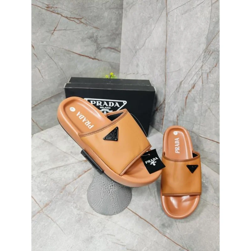 Imported Prada Milano Slides Artical Brown For Men (HS349) - stayhit.in