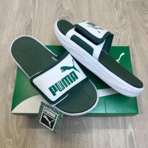 Imported Puma Softride Adjust Flip Flops White Green For Men (HS480) - stayhit.in