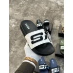 Imported Skechers Flip Flops White Black For Men (HS525) - stayhit.in