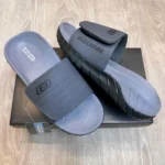 Imported Skechers Go Recover Adjust Slides Grey Black For Men (HS450) - stayhit.in