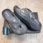 Imported Skechers Go Recover Slides Grey Black For Men (WS386) - stayhit.in