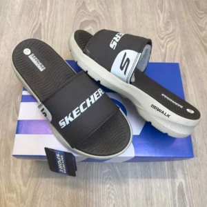 Imported Skechers Go Walk Goga Mat Slides Beige For Men (WS374) - stayhit.in
