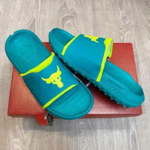 Imported Under Armour Project Rock Flip Flops Green Neon For Men (HS459) - stayhit.in