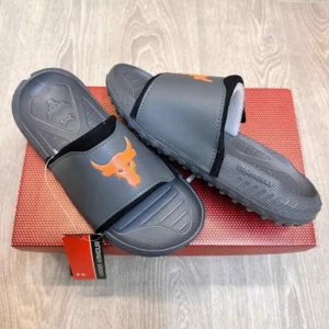 Imported Under Armour Project Rock Flip Flops Grey Orange For Men (HS460) - stayhit.in