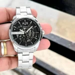 Luxury Armani Exchange Ax2418 Watch Silver Black For Men (WS152) - stayhit.in