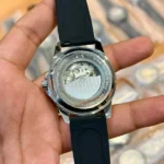 Luxury Armani Exchange Skeleton Watch Black Strap For Men