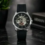 Luxury Armani Exchange Skeleton Watch Black Strap For Men (BOT3118) - stayhit.in