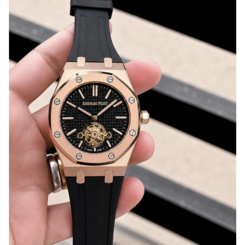 Luxury Audemars Piguet Automatic Watch Black Gold For Men (BOT3180) - stayhit.in