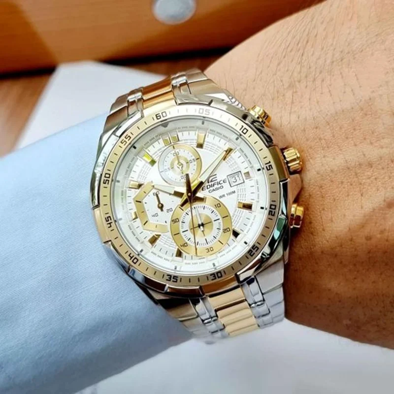 Luxury Casio Edifice Efr539 Watch Two Tone For Men (FGS134) - stayhit.in