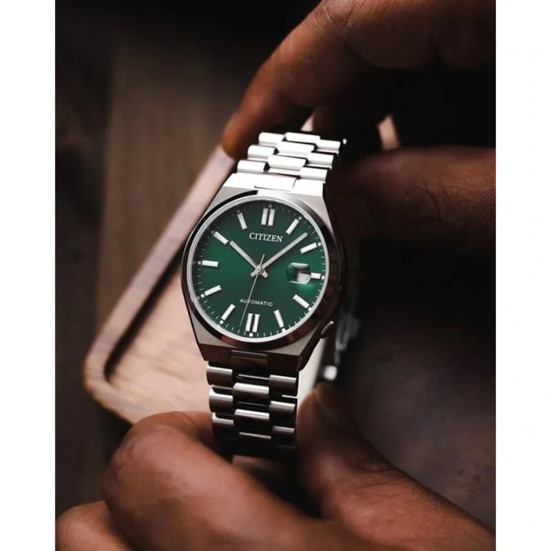 Luxury Citizen Tsuyosa Wanderer Watch Silver Green For Men (BOT3754) - stayhit.in