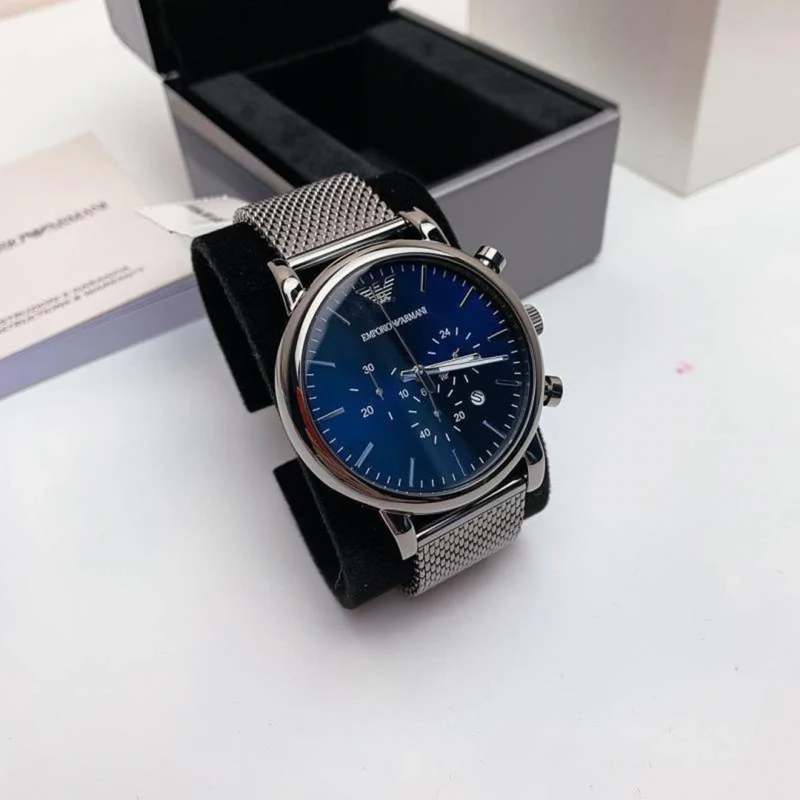 Luxury Emporio Armani Ar1968 Watch Black Blue For Men (SOS83) - stayhit.in