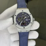 Luxury Hublot Automatic Watch Blue Strap For Men (BOT3101) - stayhit.in