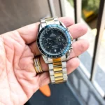 Luxury Omega Chrono Watch Silver TT Blue For Men (BOT3281) - stayhit.in