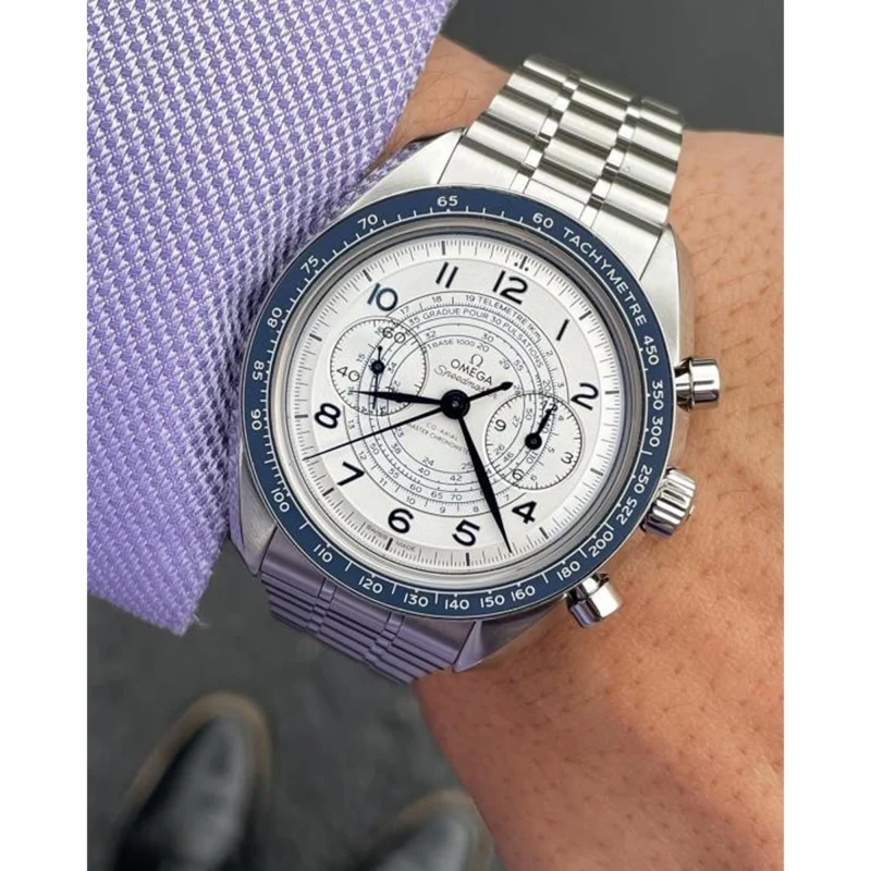 Luxury Omega Speedmaster Co Axial Watch Silver White For Men (WS171) - stayhit.in