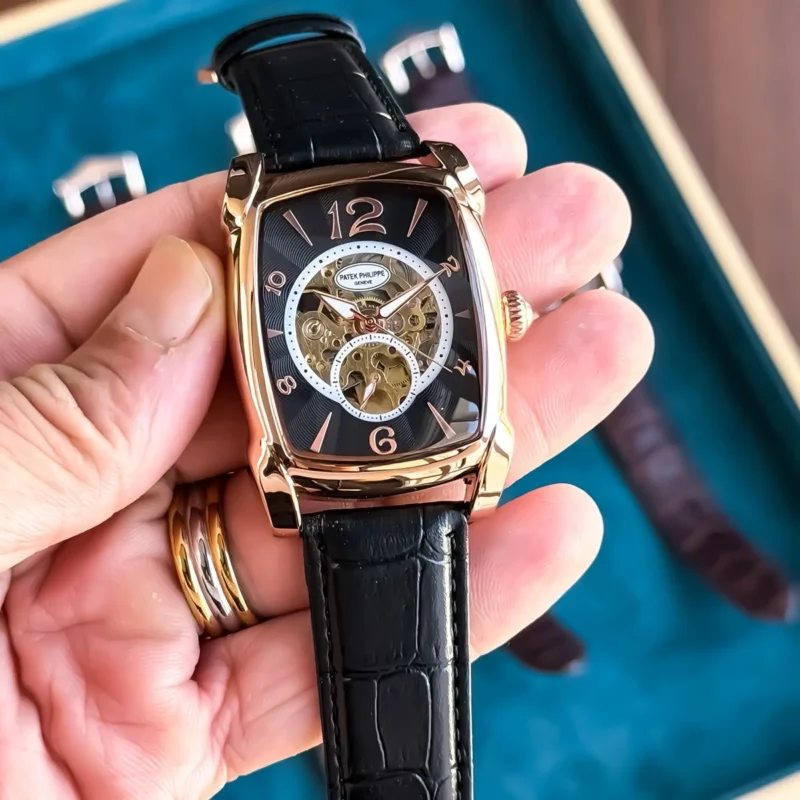 Luxury Patek Philippe Auto Watch Rose Black For Men (JH613) - stayhit.in