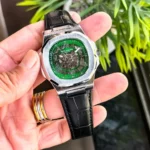 Luxury Patek Philippe Watch Silver Green For Men (JH603) - stayhit.in