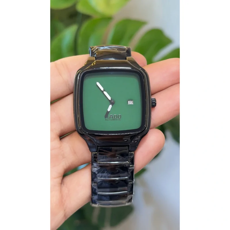 Luxury Rado True Square Watch Black Green For Men (JH614) - stayhit.in