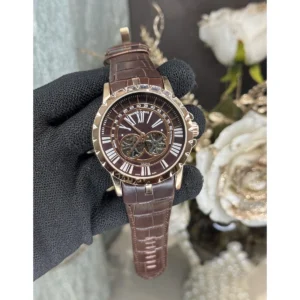 Luxury Roger Dubuis Excalibur Watch Copper Brown Leather For Men (JH501) - stayhit.in