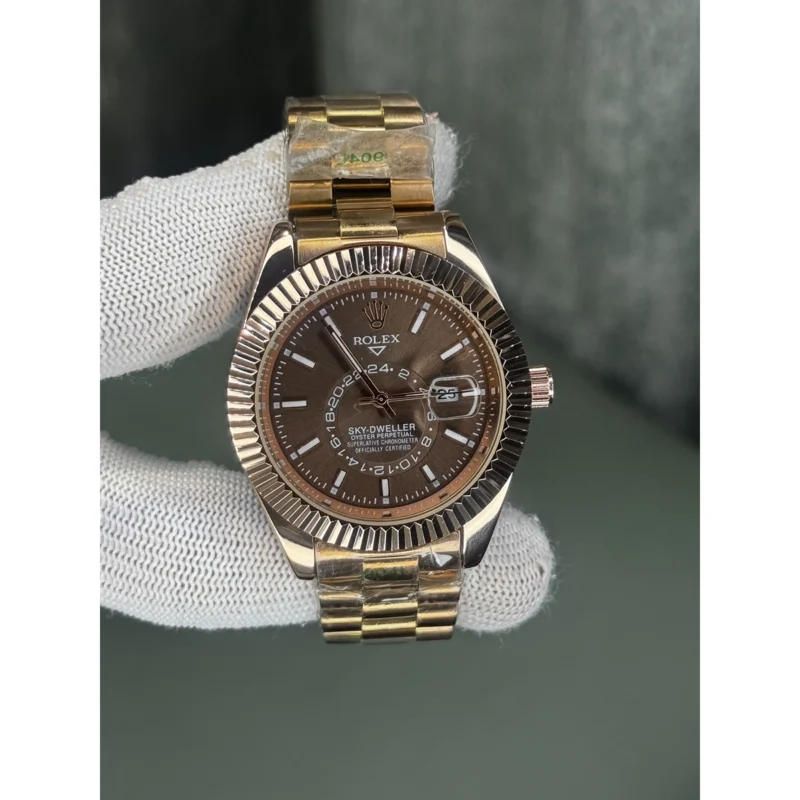Luxury Rolex Sky Dweller Watch Copper Brown For Men (JH624) - stayhit.in