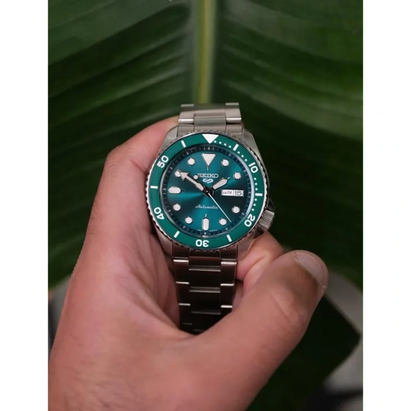 Luxury Seiko 5 Sports Watch Green Dial For Men (BOT3964) - stayhit.in