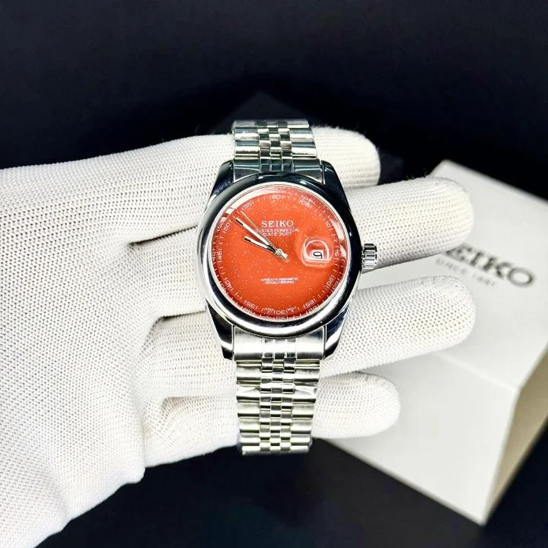 Luxury Seiko Galaxy Dust Watch Orange Dial For Men (BOT3748) - stayhit.in