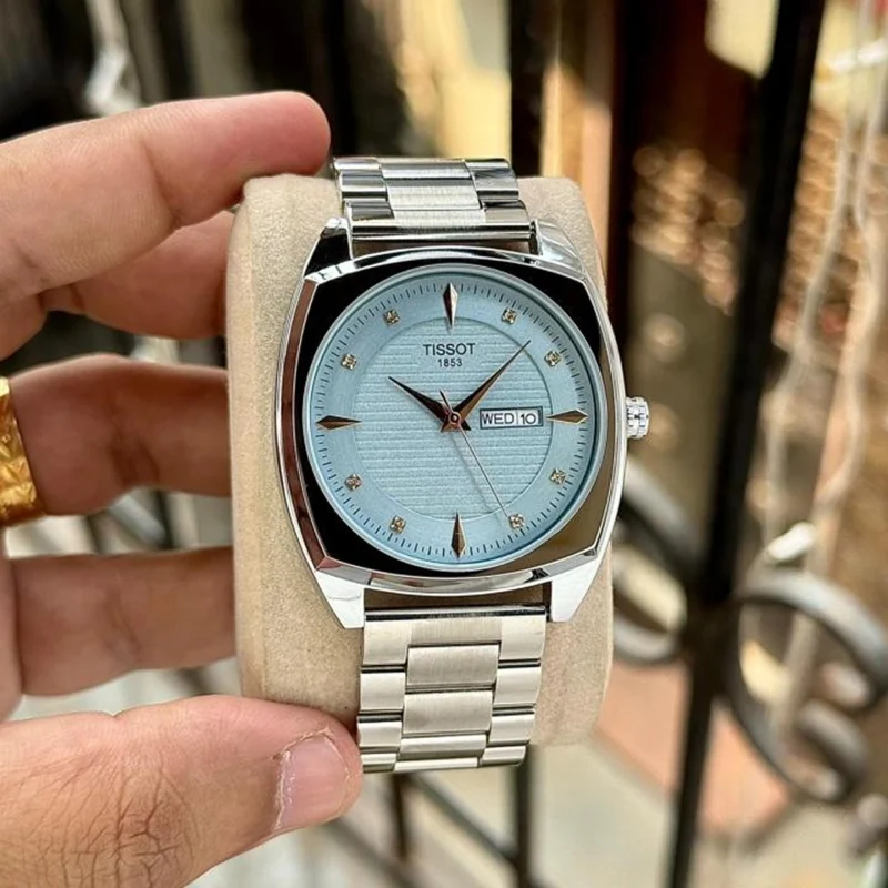 Luxury Tissot 1853 Watch Silver Sky Blue For Men (BOT3190) - stayhit.in