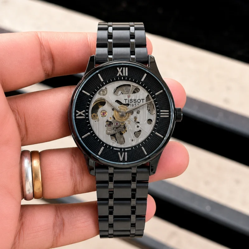 Luxury Tissot Automatic Watch Full Black For Men (BOT3177) - stayhit.in