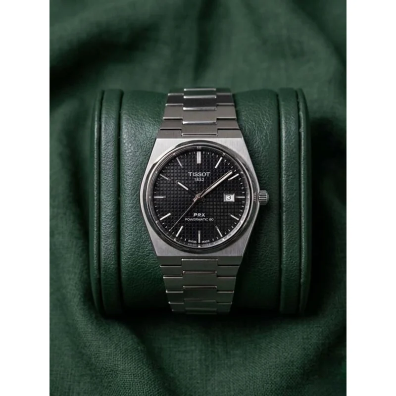 Luxury Tissot Prx Watch Silver Black For Men (BOT3187) - stayhit.in