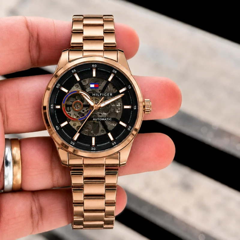 Luxury Tommy Hilfiger Automatic Watch Two Tone For Men (BOT3738) - stayhit.in