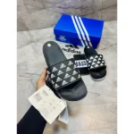 Premium Adidas Adilette Comfort Slides Black White For Men (HS322) - stayhit.in