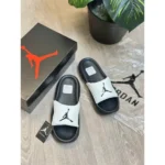 Premium Air Jordan Franchise Slides White Black For Men (WS444) - stayhit.in