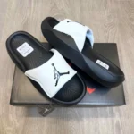 Premium Air Jordan Franchise Slides White Black For Men (WS444) - stayhit.in