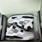 Premium Air Jordan Retro 4 Military Black Shoes For Men