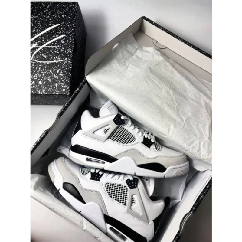 Premium Air Jordan Retro 4 Military Black Shoes For Men (BOT2716) - stayhit.in