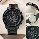 Premium Armani Exchange Gunmetal Watch Black For Men