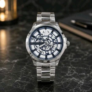 Premium Armani Exchange Skeleton Watch Quartz For Men (FGS95) - stayhit.in
