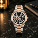 Premium Armani Exchange Skeleton Watch Two Tone For Men (FGS97) - stayhit.in