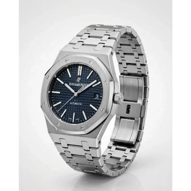 Premium Audemars Piguet Royal Oak Watch Silver Blue For Men (WS197) - stayhit.in