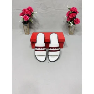 Premium Bally Slides White For Men (HS305) - stayhit.in