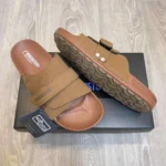 Premium Birkenstock Adjust Kyoto Slides Nubuck Soft Cushion Tan For Men (HS399) - stayhit.in