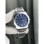 Premium Bvlgari Octo Roma Watch Silver Blue For Men (JH461) - stayhit.in
