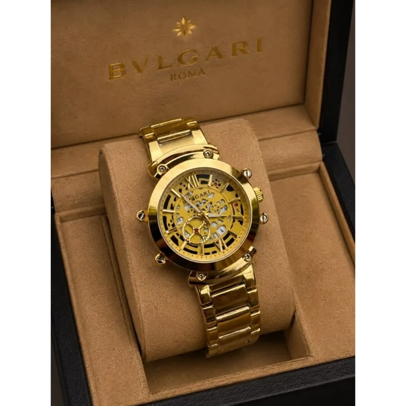 Premium Bvlgari Tourbillon Watch Gold For Men (LAB1036) - stayhit.in
