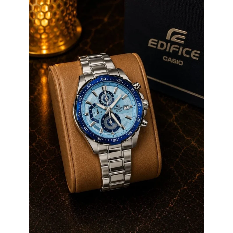 Premium Casio Edifice Efr539 Watch Blue Silver For Men (LAB929) - stayhit.in