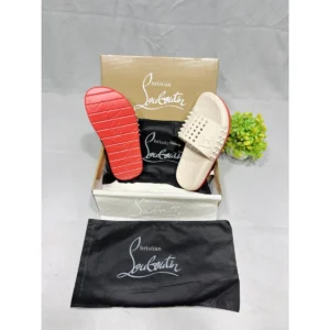 Premium Christian Louboutin Slides Beige With Og Box & Dust Bag For Men (HS307) - stayhit.in