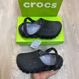 Premium Crocs Echo Super Soft Clogs Black Ash For Men (WS345) - stayhit.in