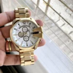 Premium Diesel 10 Bar Watch White Gold For Men (BOT3141) - stayhit.in