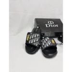 Premium Dior Denim Slides With Brand Box Black For Men (HS321) - stayhit.in