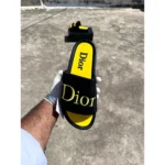 Premium Dior Flip Flops Black Yellow For Men (HS490) - stayhit.in